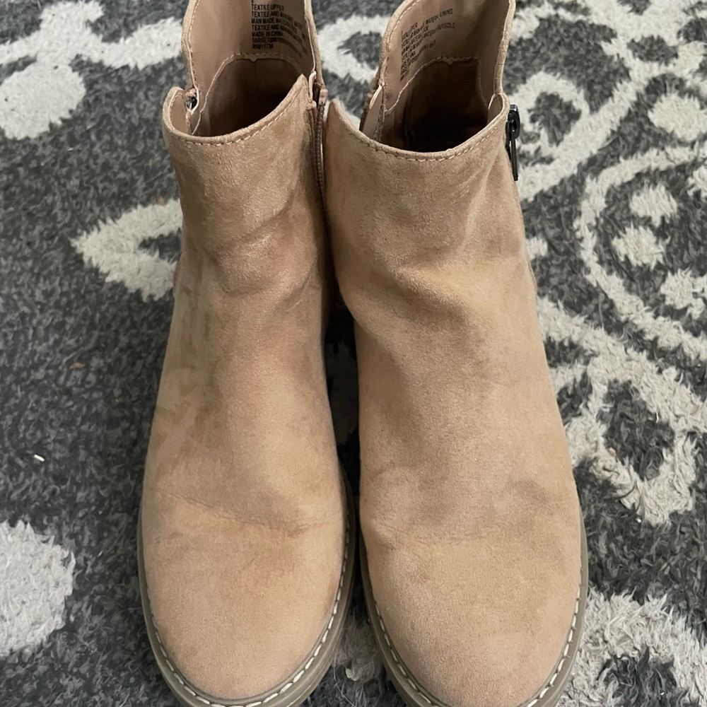 Target Beige Ankle Booties